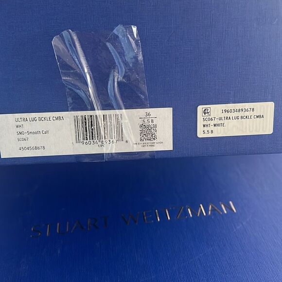 Stuart Weitzman Ultra Lug Sole Buckle Combat Boots, New, Size 36/5.5 - Picture 8 of 9